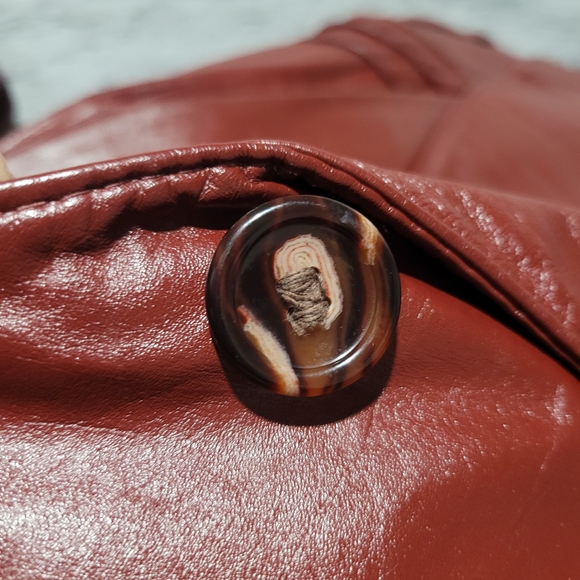 Vintage 1970s Opera Women's Lined, Belted Leather Trench Coat Fits Like A 4-6. - Picture 6 of 16